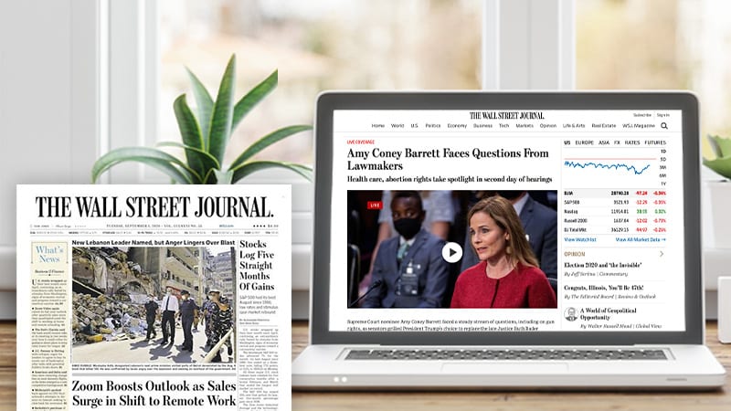 Wall Street Journal Magazine and Article on Computer