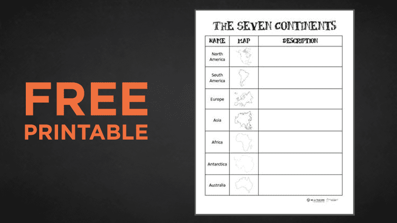 Free Printable Continents Graphic Organizer We Are Teachers