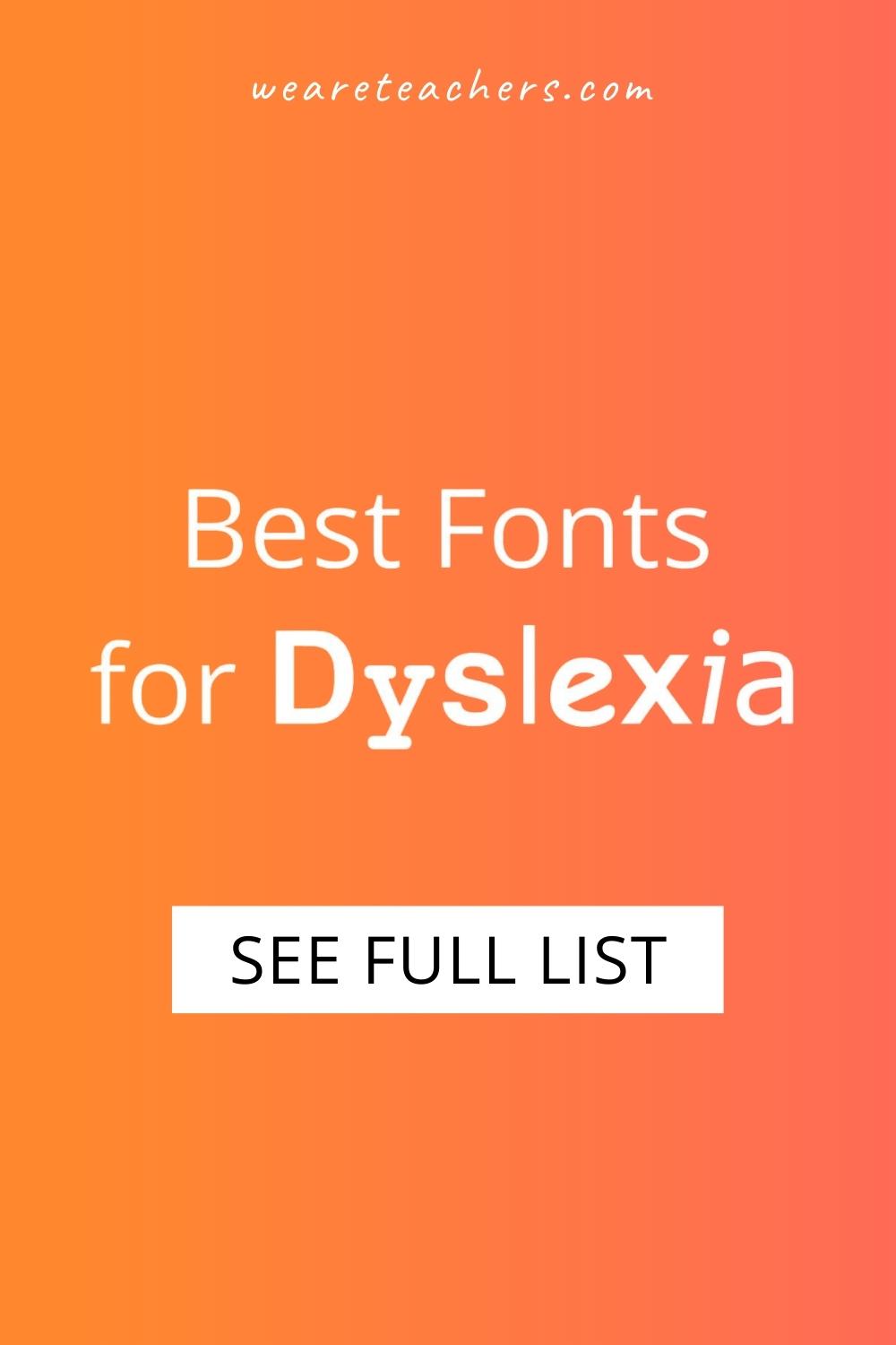 research on dyslexia font