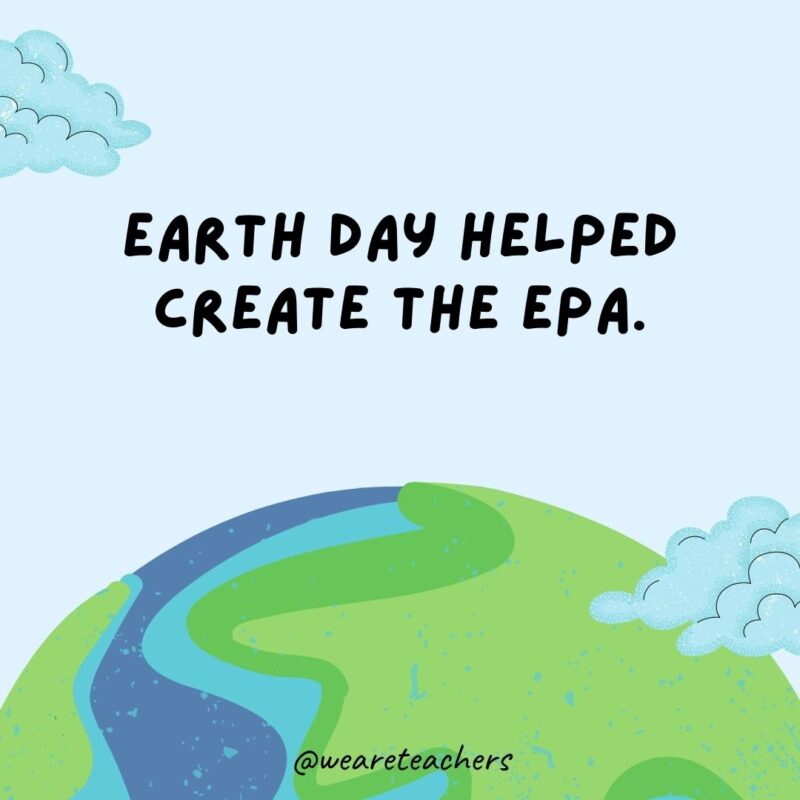 Earth Day helped create the EPA.