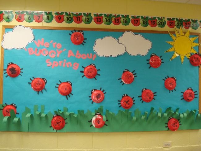 Spring bulletin board