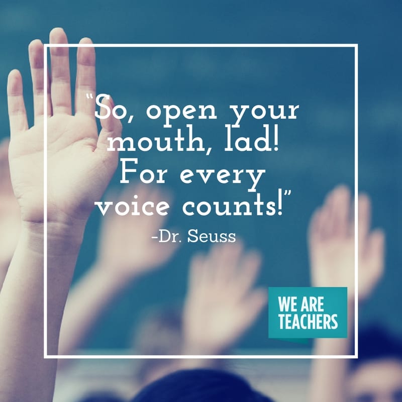 Every Voice Counts Dr. Seuss Quote