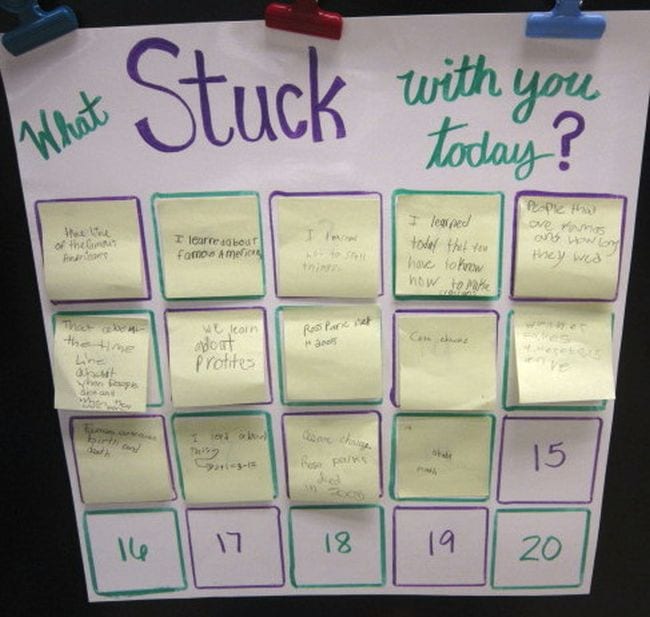 Exit Tickets: What stuck with you today?