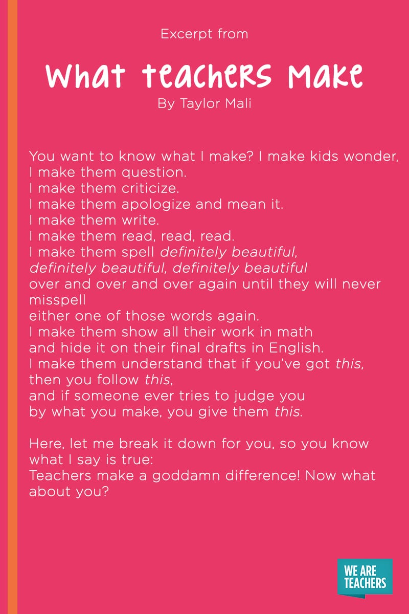 15 Of Our Favorite Poems About Teaching We Are Teachers   Favorite Poems 1 