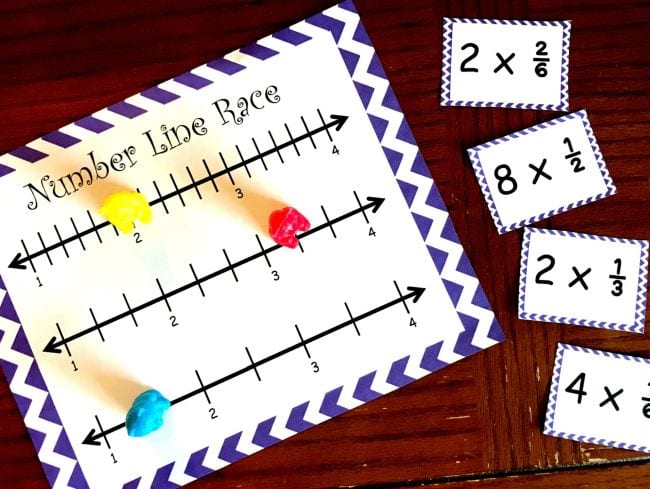 Teacher Made Math Center Learning Resource Game Fractions On A Number Line 