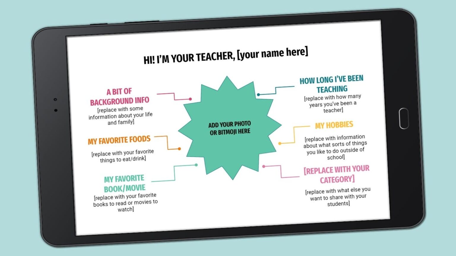 First Day Of School Google Slides Editable Template