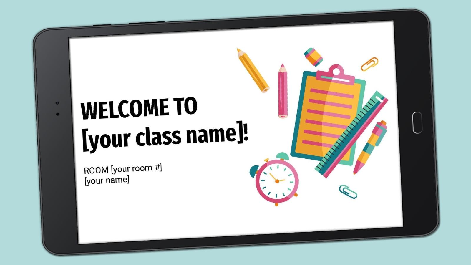 First Day of School Google Slides Editable Template
