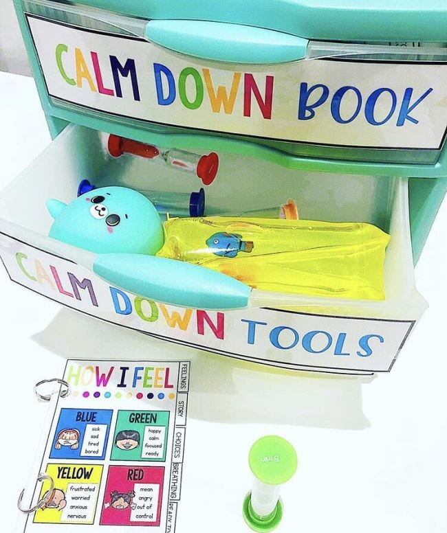 First Grade Classroom Management Calm Down Corner and Toolbox for teaching 1st grade
