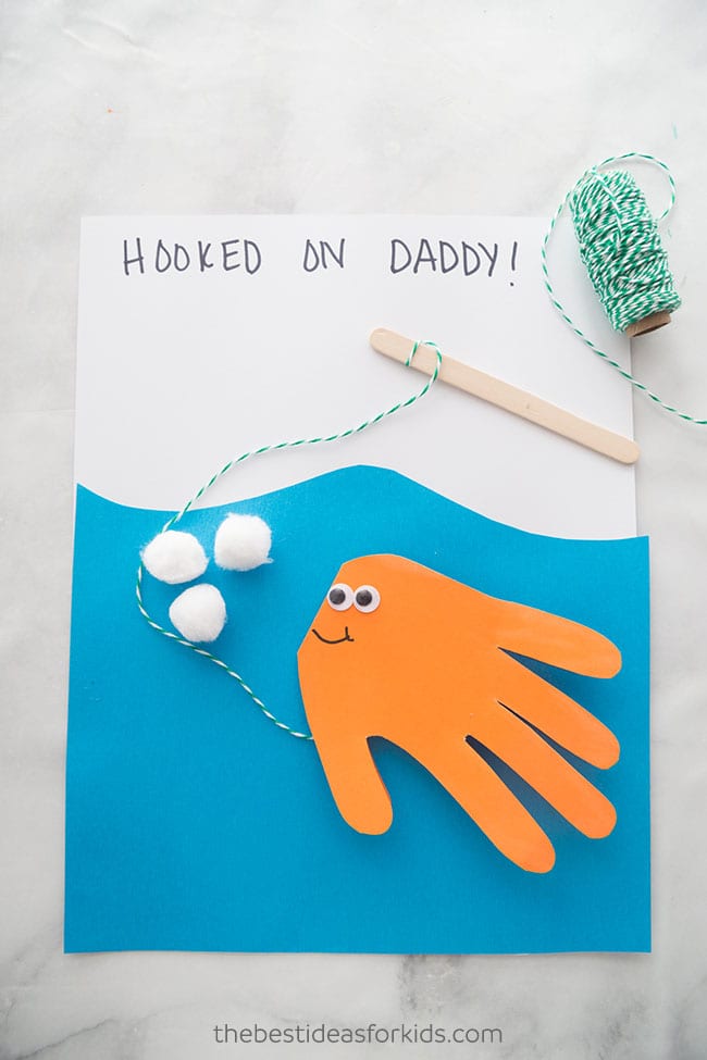 Homemade fish on a string father's day card