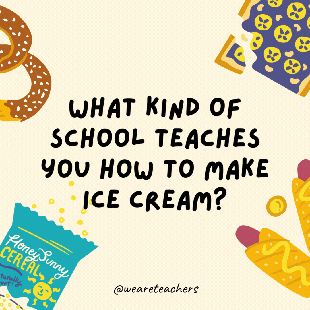 23. In which school do you learn to make ice cream?