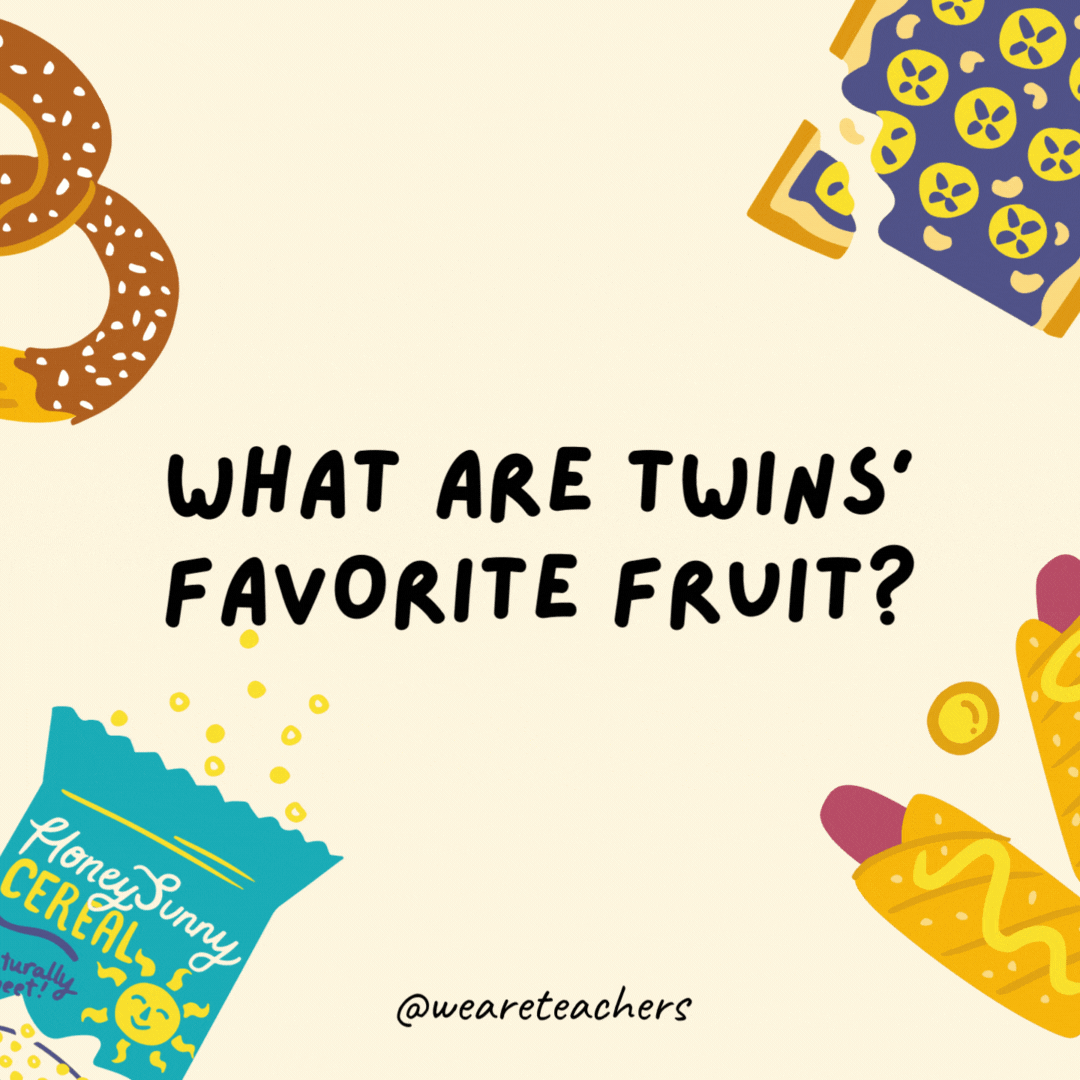 49. What are the twins' favorite fruits?