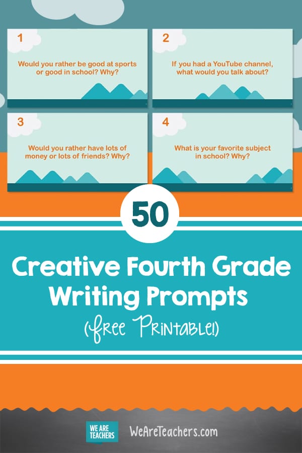 50 Creative Fourth Grade Writing Prompts Free Printable 
