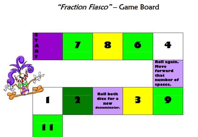 how to create a file folder fraction game 6th grade