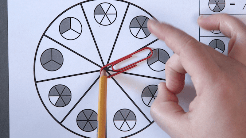 free fractions worksheets printable spinner games weareteachers