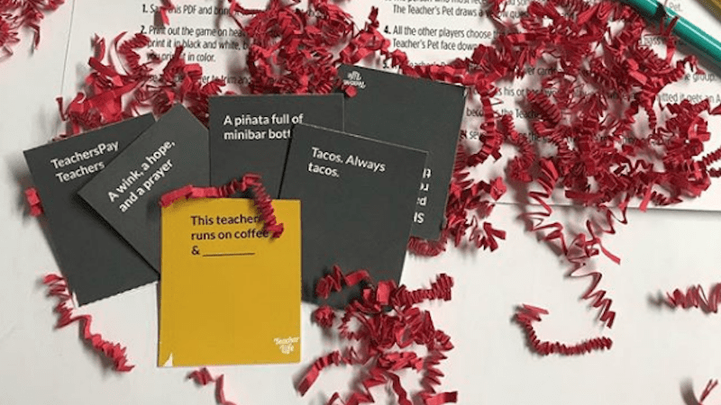 Still of free Teacher Life card game is like Cards Against Humanity for teachers