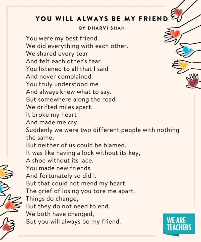 Best Poems About Friendship For Students Of All Ages   Friendship Poems My Friend V2 800x963 