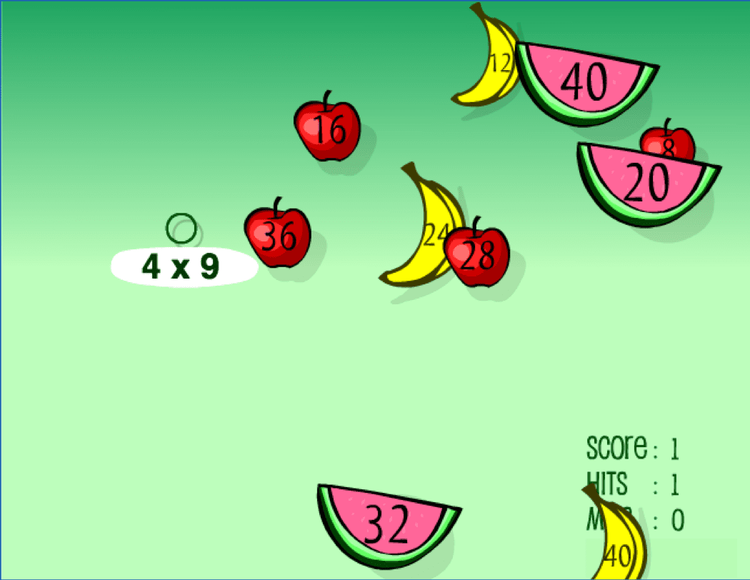 Fruit Splat Game - The Best Online Interactive Math Games