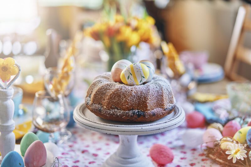 Easter Bunt Cake, as an example of holidays around the world