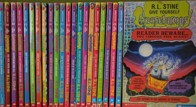 Collection of Goosebumps books for kids