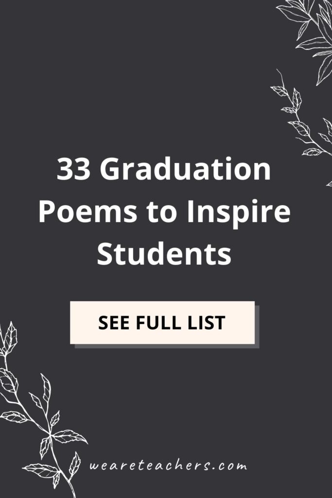 33 Graduation Poems to Inspire Students