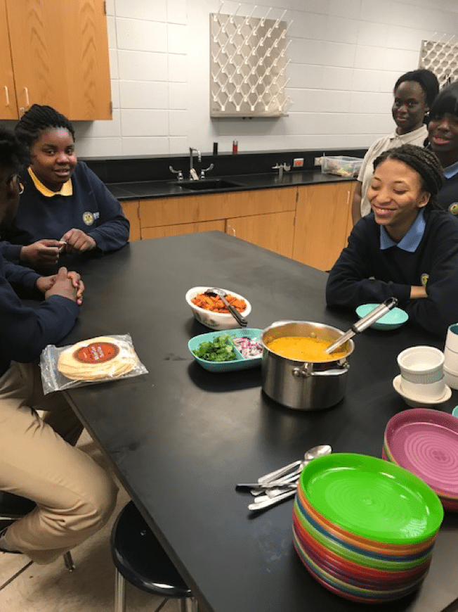 Group of high school English students in a cooking lab – Professional Development for Teachers