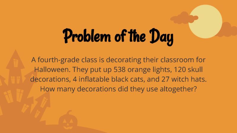 Halloween math word problem