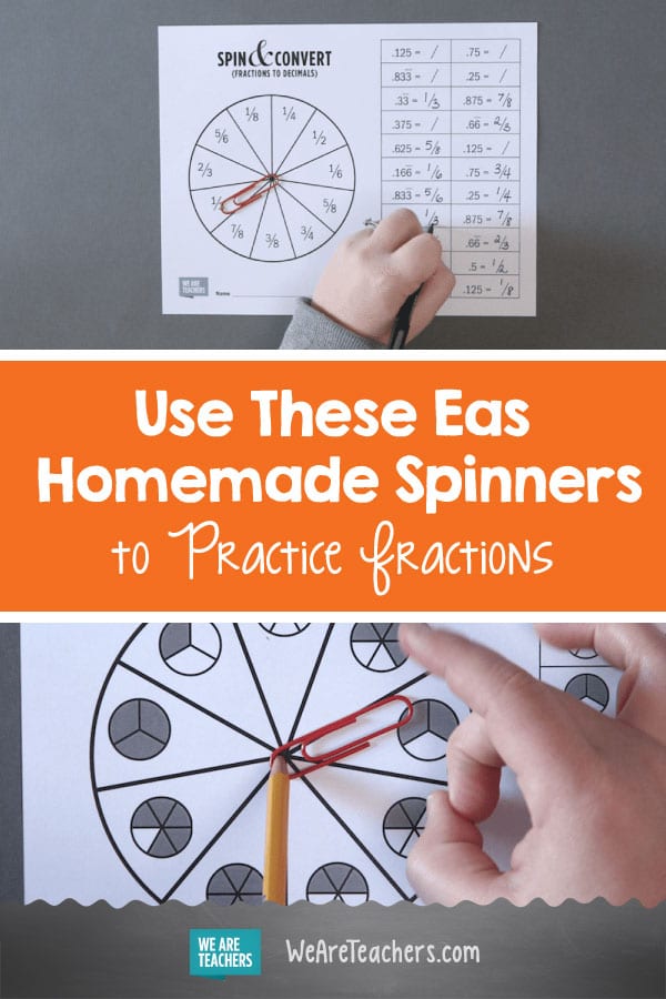 Use These Easy Homemade Spinners to Practice Fractions