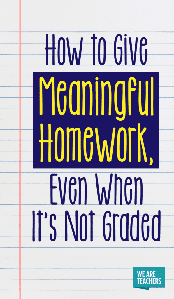 meaningful homework ideas