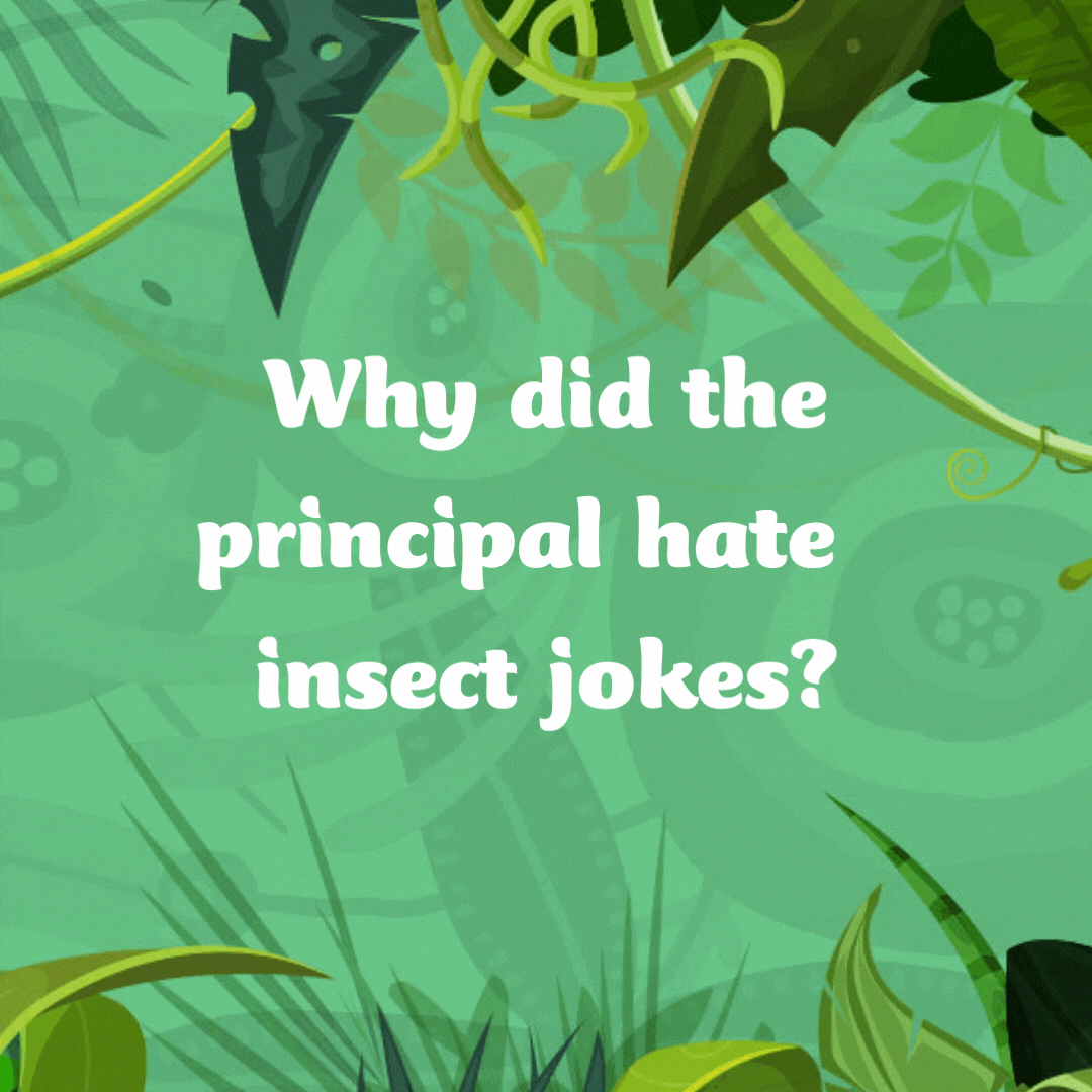 Why did the principal hate insect jokes? She found them to bee irritating!