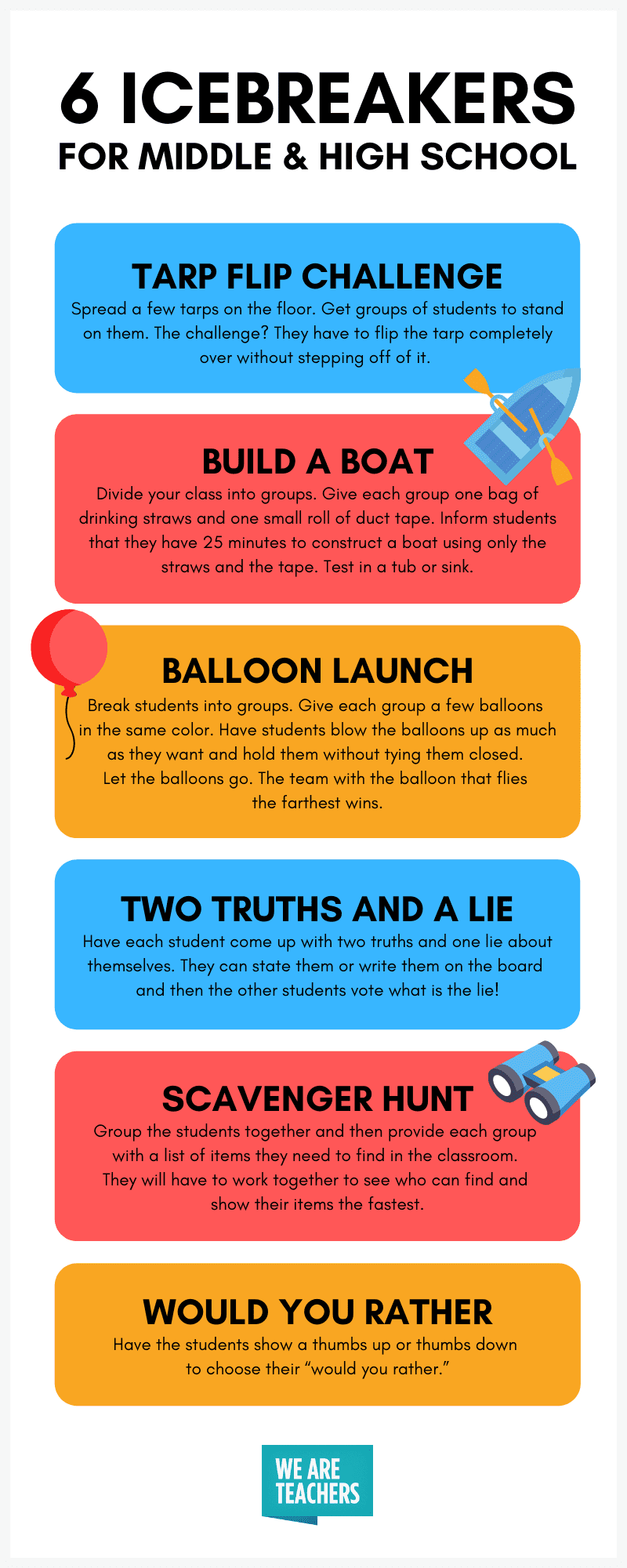 High School Middle School Icebreakers That Actually Work