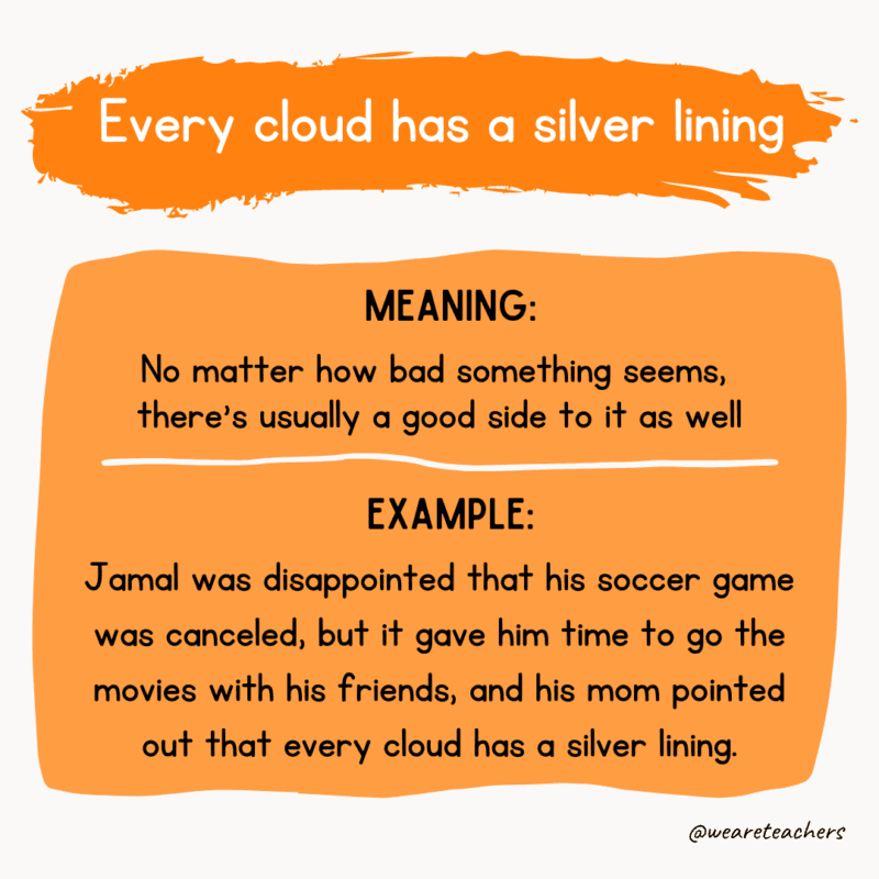 Every cloud has a silver lining