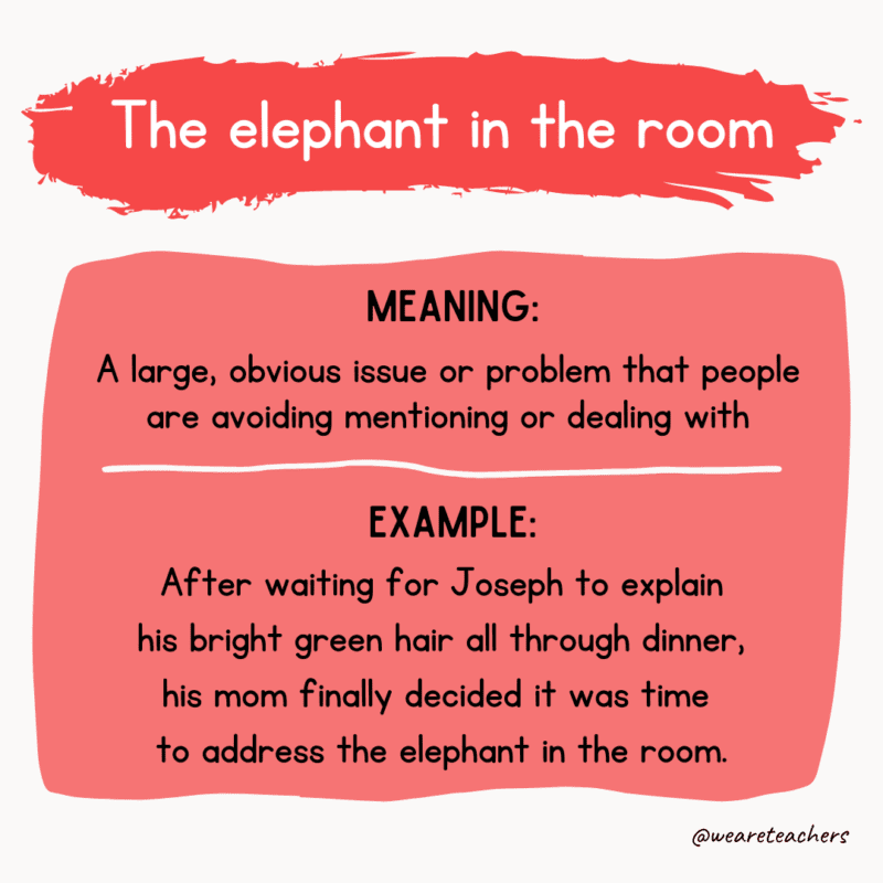 Idiom of the day: The elephant in the room