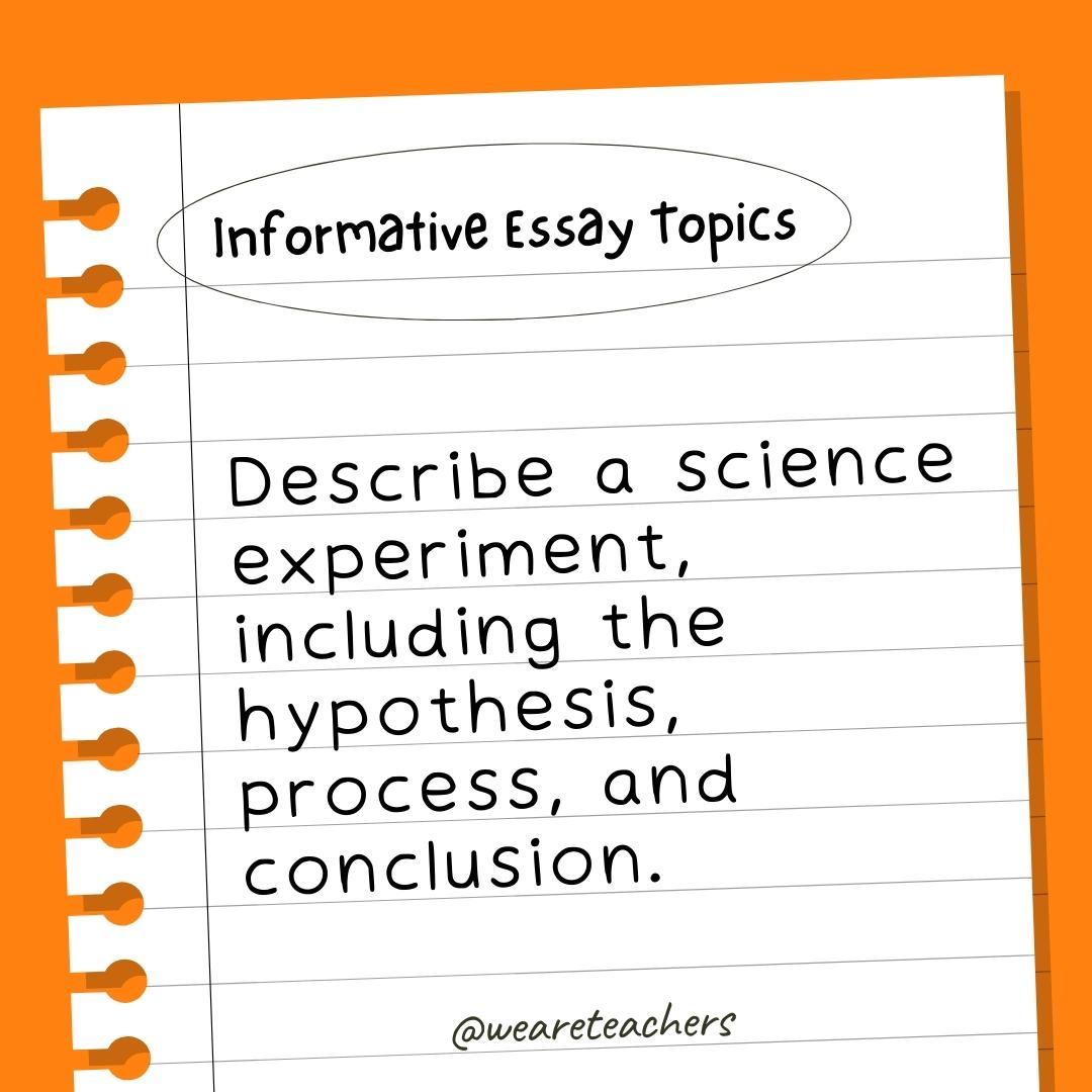 science informative essay topics