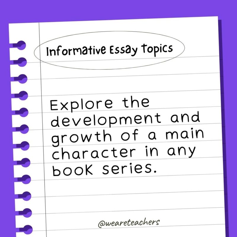 Explore the development and growth of a main character in any book series.