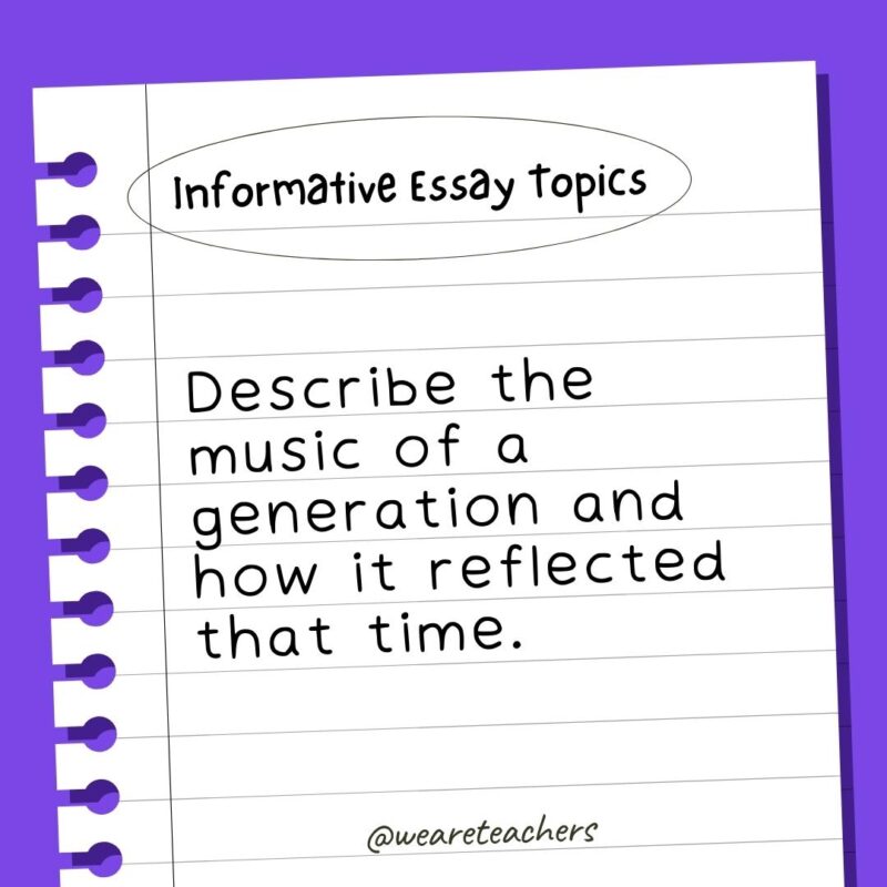 Describe the music of a generation and how it reflected that time.