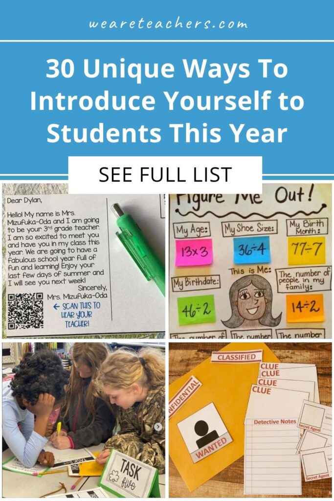 30 Unique Ways To Introduce Yourself to Students This Year