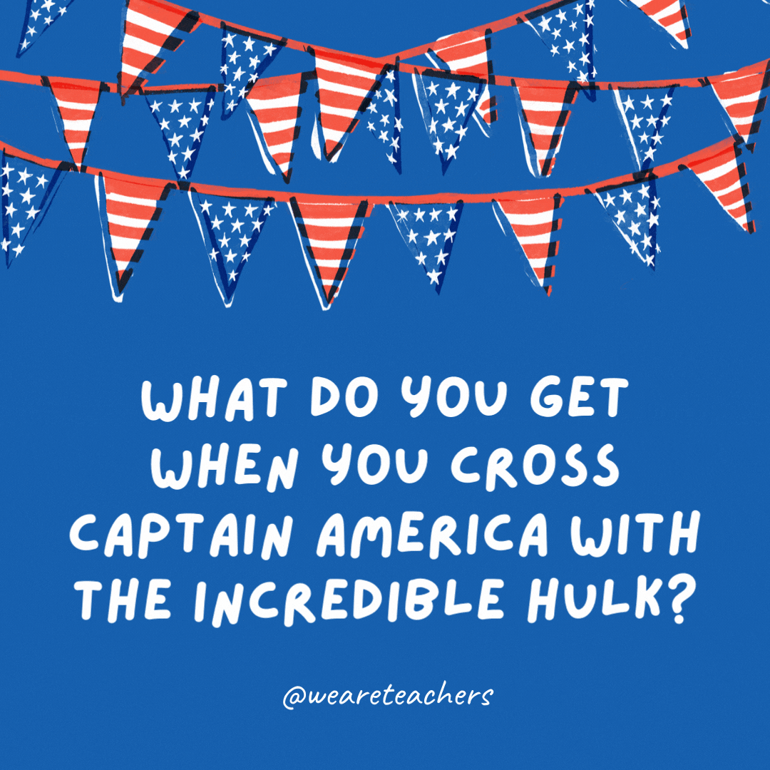 What do you get when you cross Captain America with the Incredible Hulk?