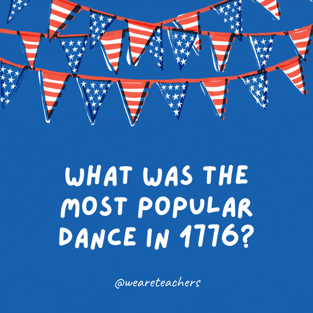 What was the most popular dance in 1776?