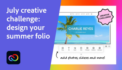 july creative challenge: design your summer folio example