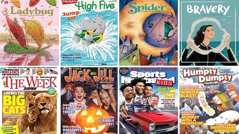 magazine covers with examples of the best magazines for kids