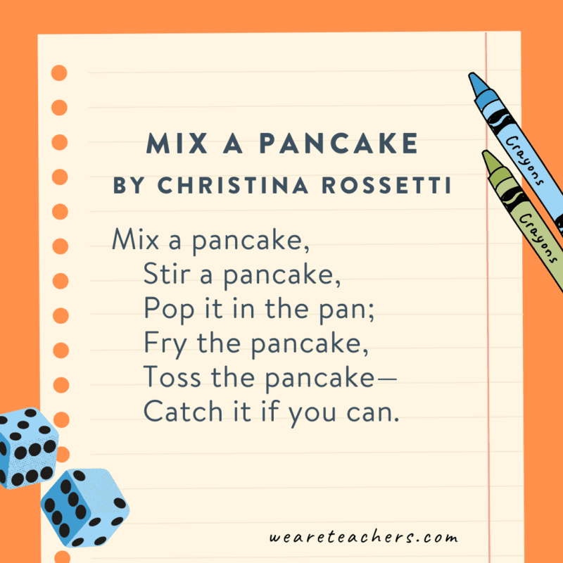 Mix a Pancake by Christina Rosetti.