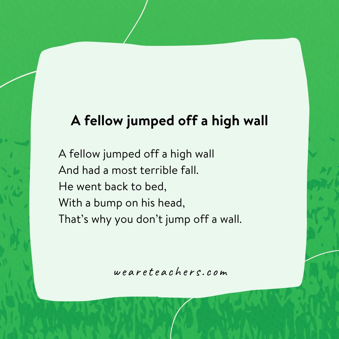 A fellow jumped off a high wall.