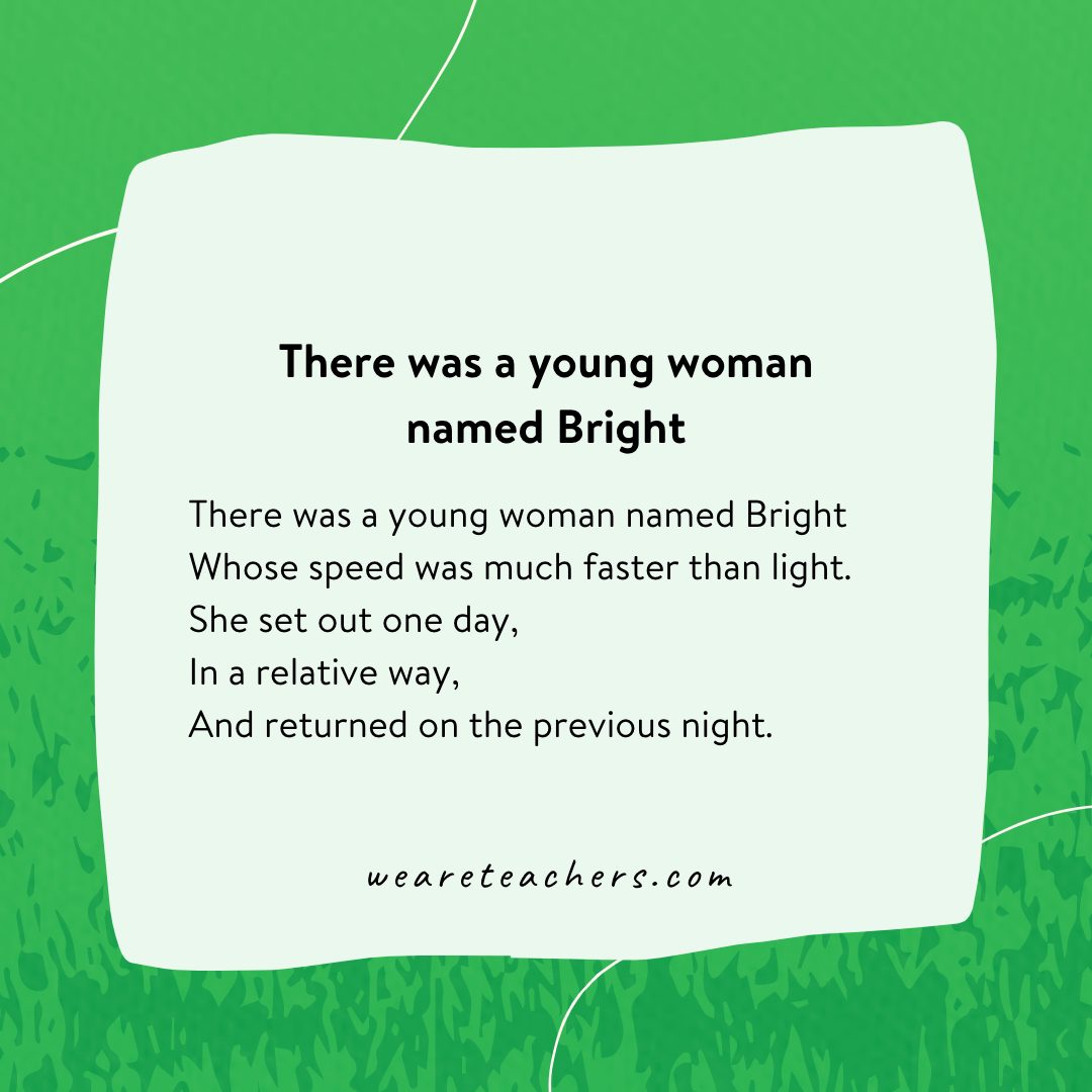 There was a young woman named Bright.