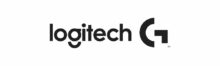 Logitech G logo, black logo on white background