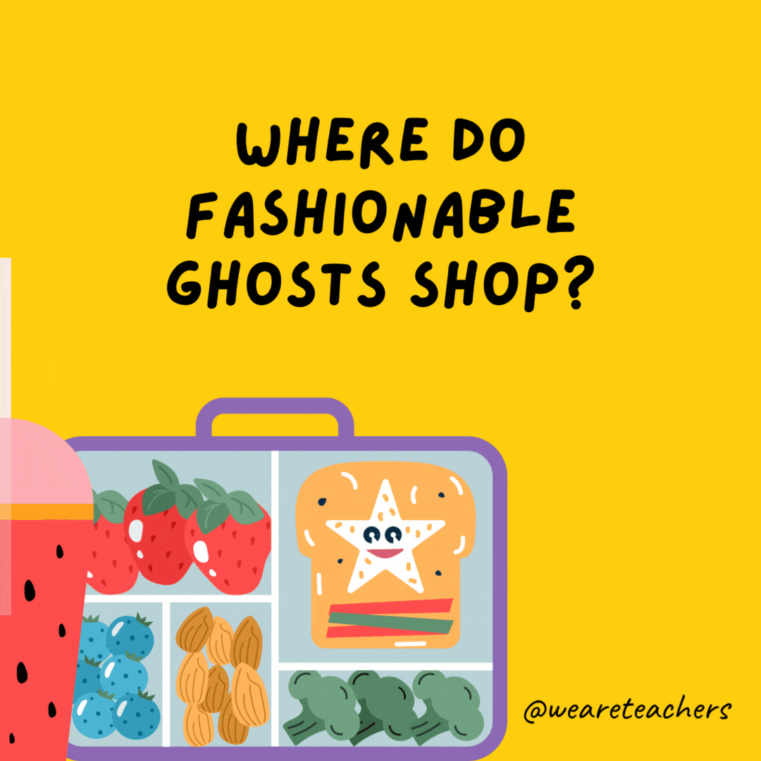Where do fashionable ghosts shop?