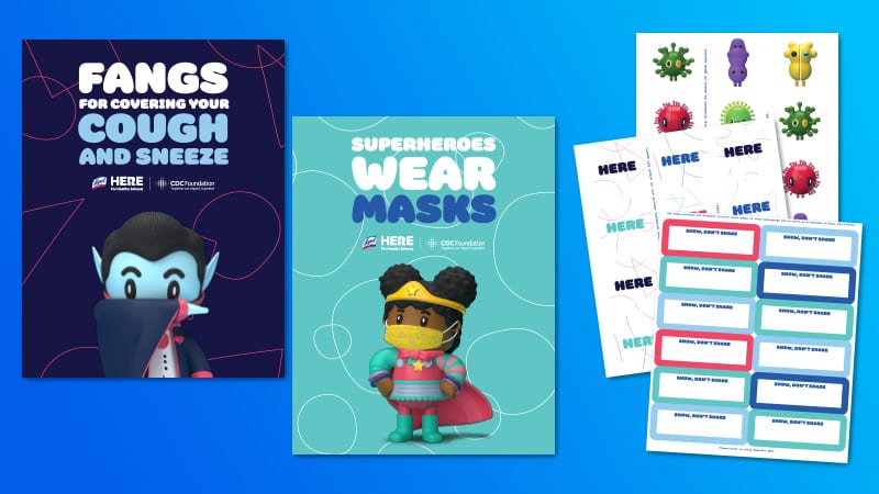 Lysol Posters and Stickers for Healthy Habits in Classrooms.