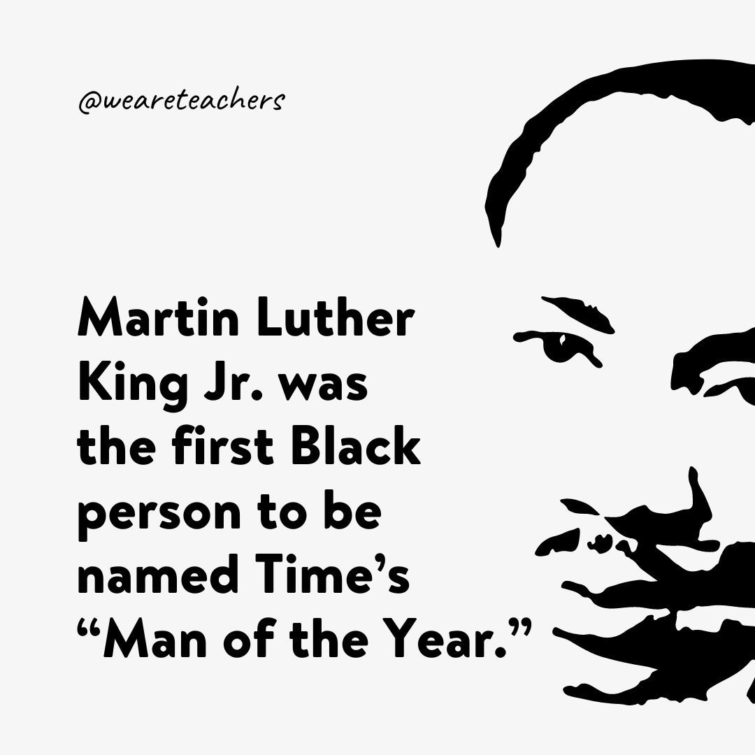 Martin Luther King Jr.  was the first Black person to be named Time's 