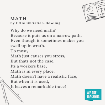 38 Math Poems for Students in All Grade Levels - We Are Teachers