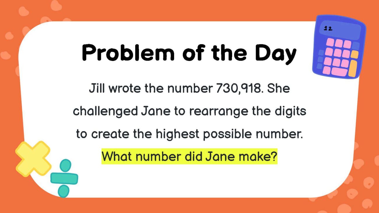 Check out these 50 fourth grade math word problems of the day