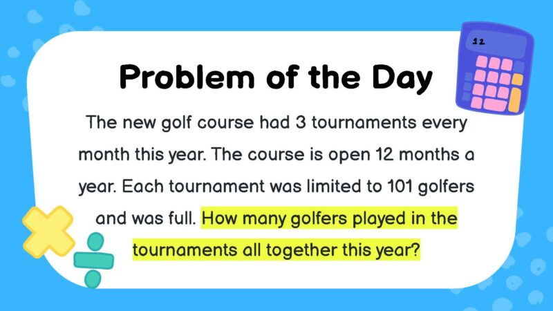 The new golf course had 3 tournaments every month this year. The course is open 12 months a year. Each tournament was limited to 101 golfers and was full. How many golfers played in the tournaments all together this year?